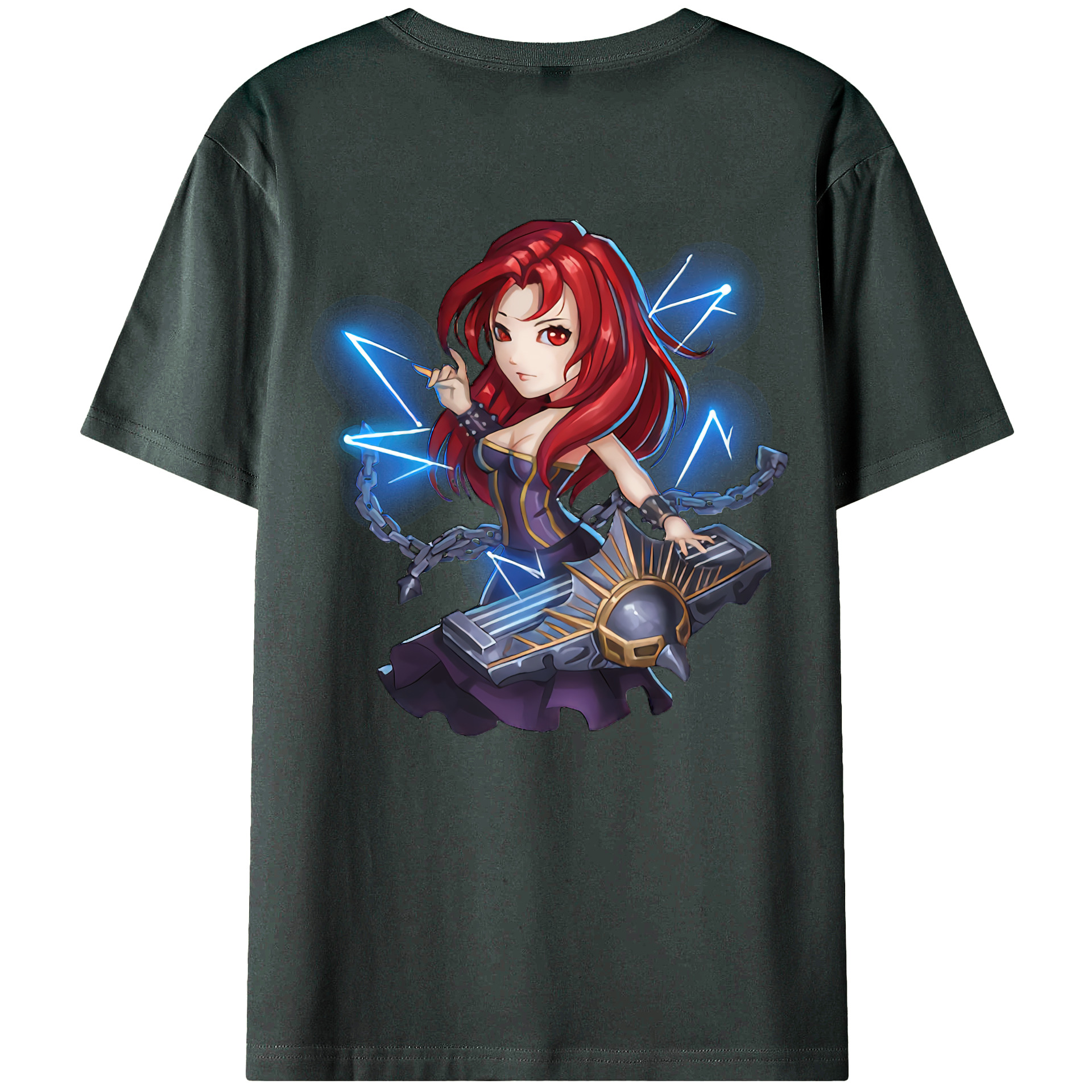 （画像用） リーグ・オブ・レジェンド League of Legends LOL 綿100％ メンズ半袖Tシャツ（バックプリント） 通気性